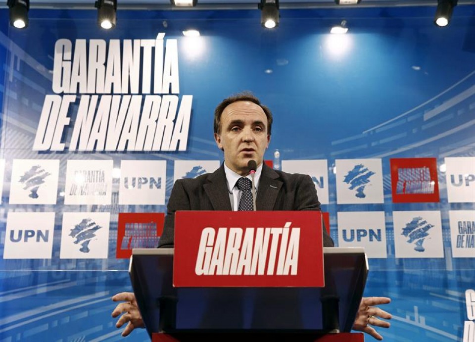 El candidato de UPN a la presidencia del Gobierno foral, Javier Esparza. Foto: EFE