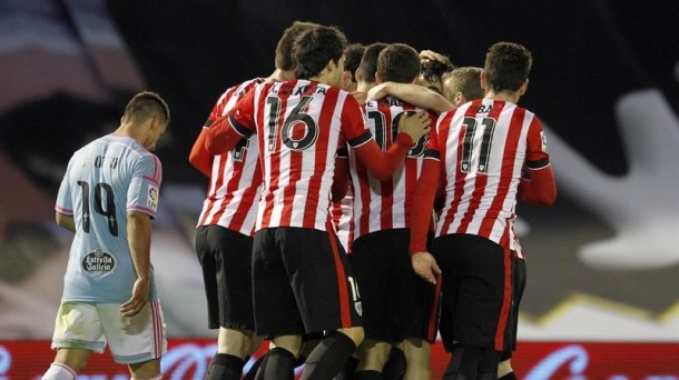 El Athletic celebra uno de los goles. Foto: EFE