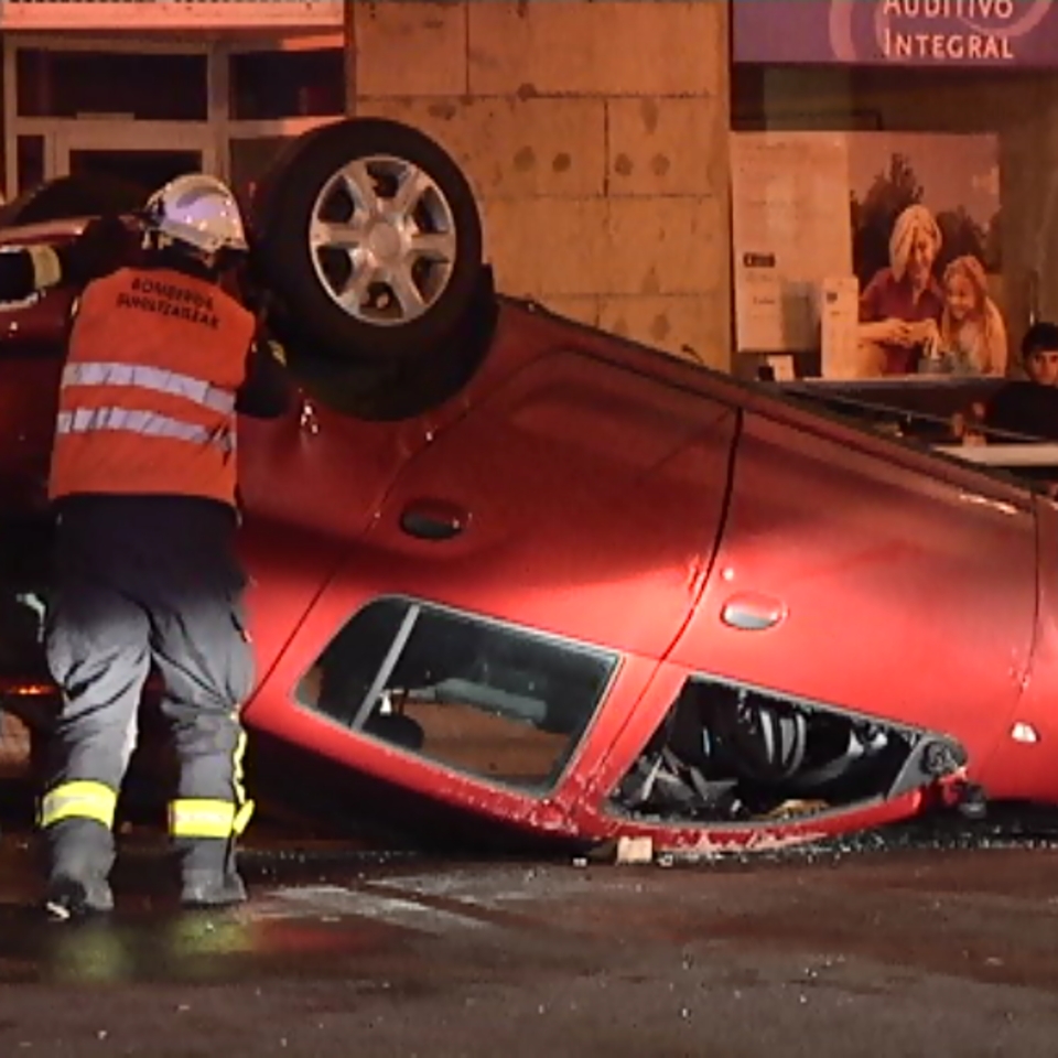 Accidente de coche en Donostia.