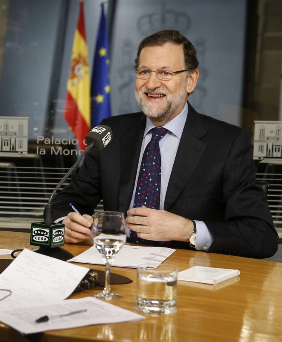 Rajoy, durante la entrevista. Foto: EFE