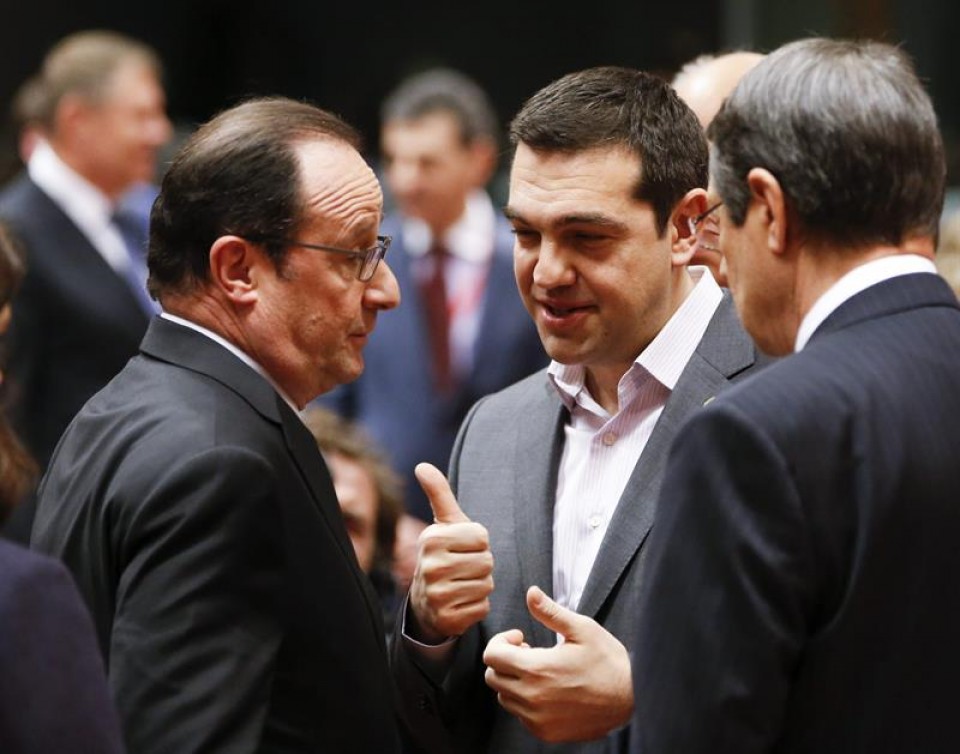 Alexis Tsipras eta François Hollande. EFE