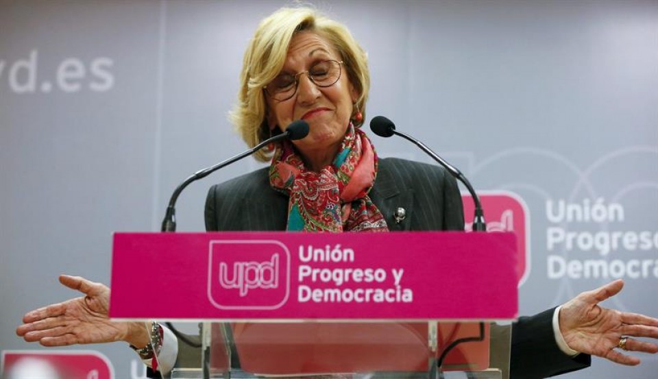 La líder de UPyD, Rosa Díez. Foto: EFE