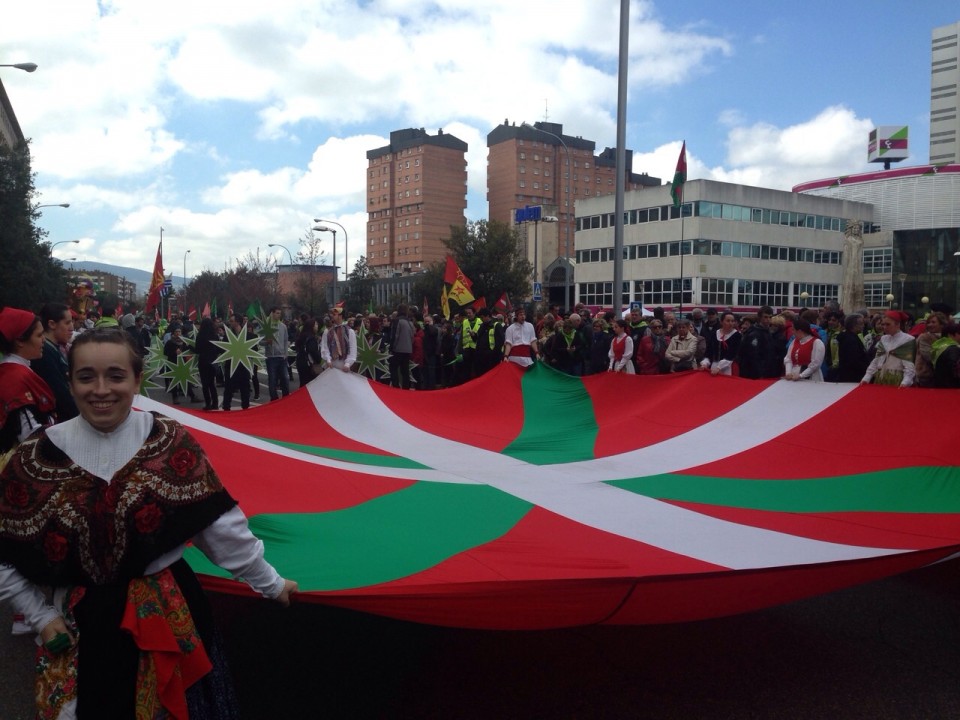 Manifestación en la capital Navarra. Foto: EiTB