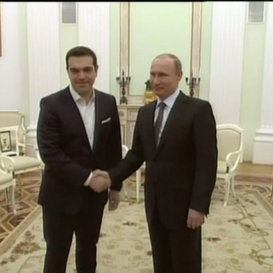 Alexis Tsipras Greziako lehen inistroa eta Vladimir Putin Errusiako presidentea. Argazkia: EFE