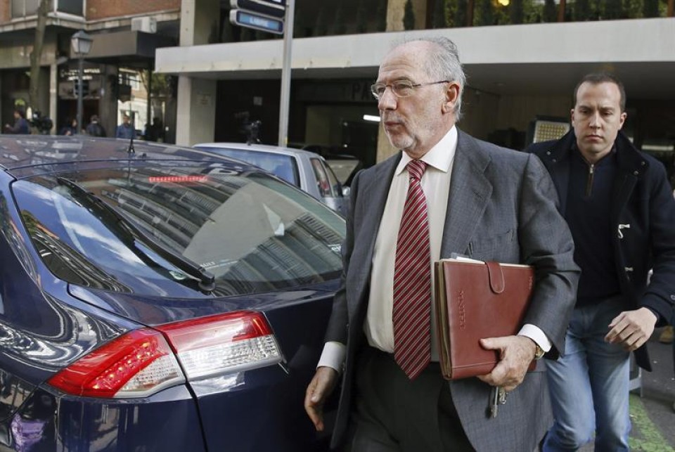El exvicepresidente del Gobierno Rodrigo Rato regresa a su domicilio de Madrid. Foto: EFE