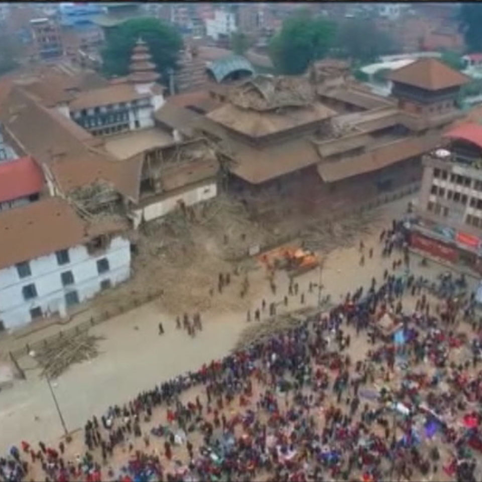 Katmandu atzo, lurrikararen ostean. Irudia: EFE