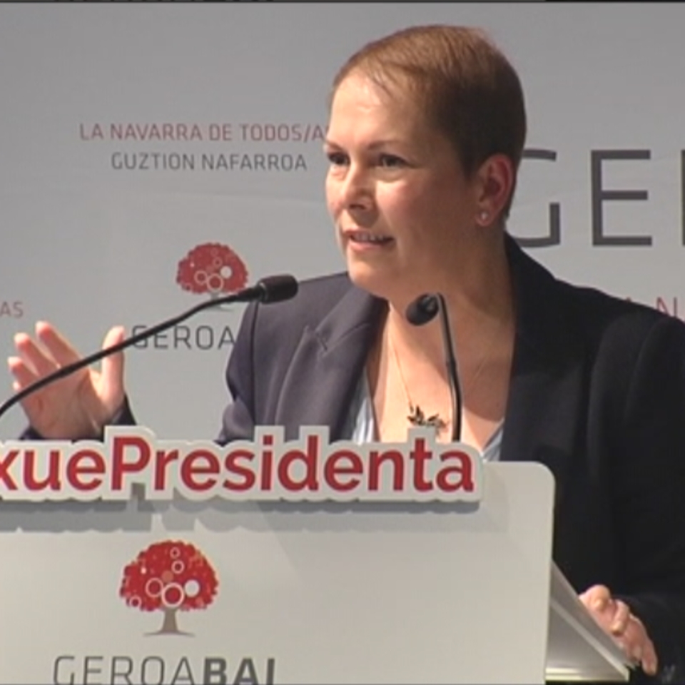 La candidata de Geroa Bai a la presidencia del Gobierno de Navarra, Uxue Barkos. Foto: EFE