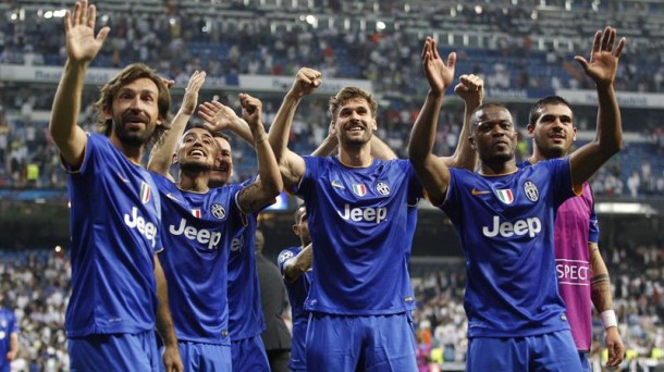 Los jugadores de la Juventus celebran su clasificación para la final. Efe.