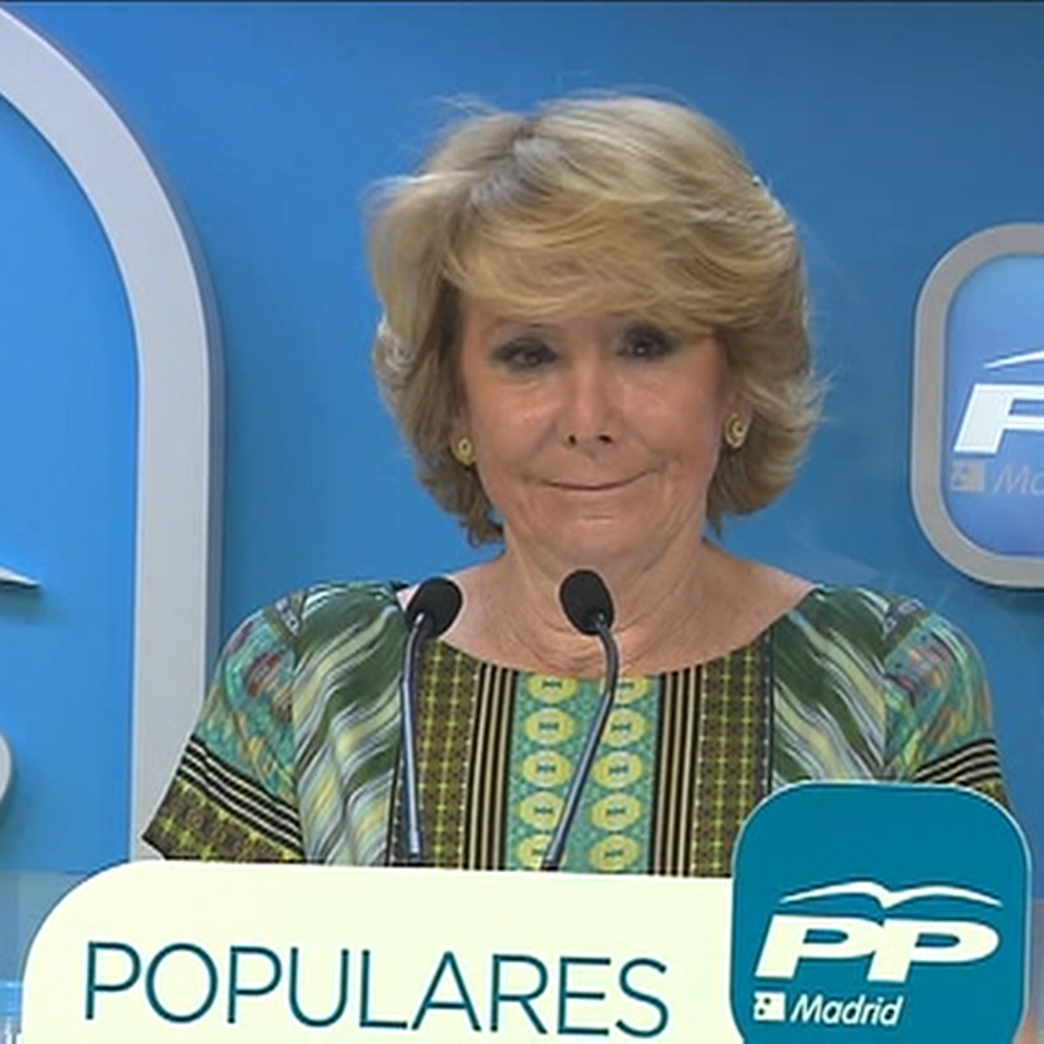 Esperanza Aguirre PPren alkategaia Madrilen. Argazkia: EFE