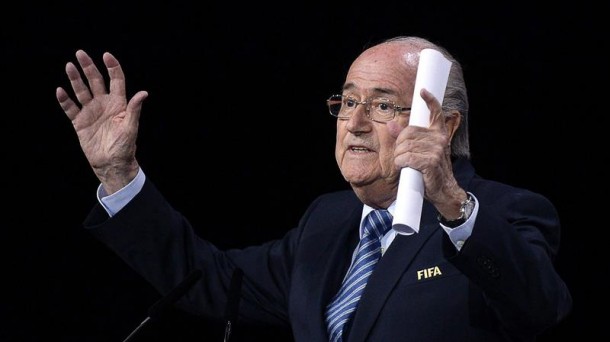 Joseph Blatter FIFAren presidentea.