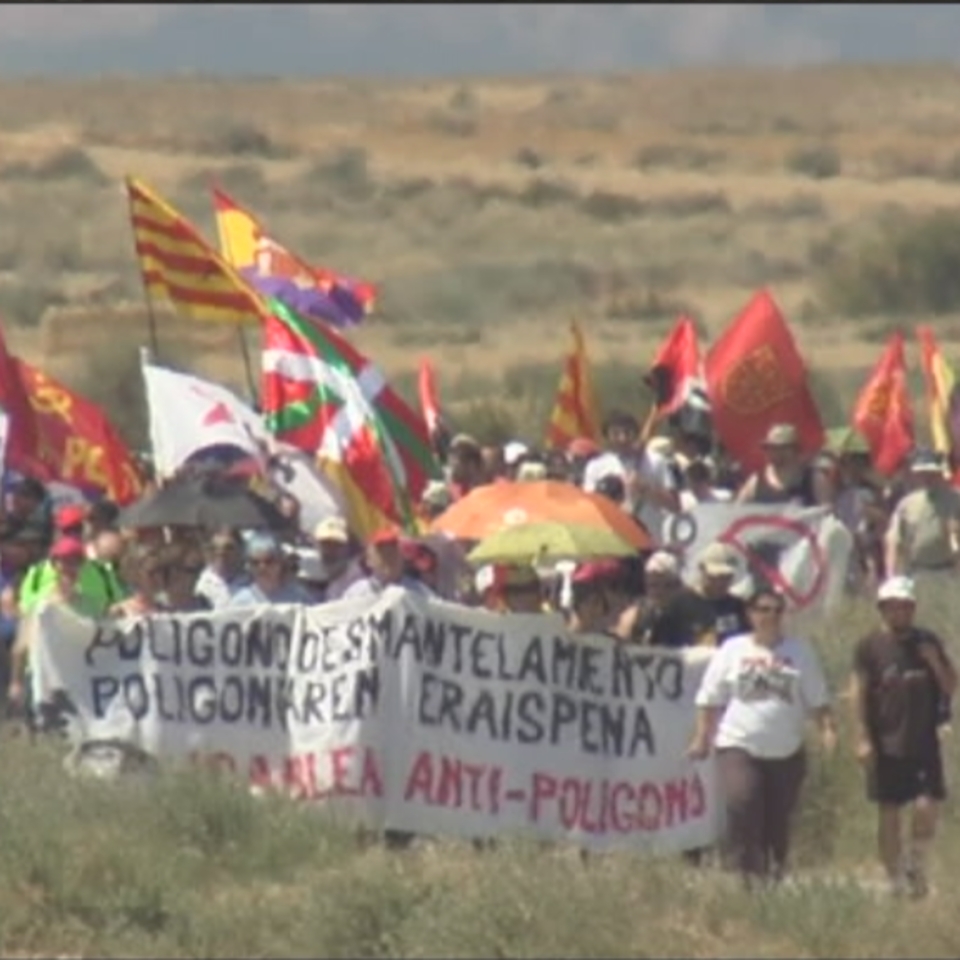 Marcha contra el polígono de tiro de las Bardenas. Foto: EiTB