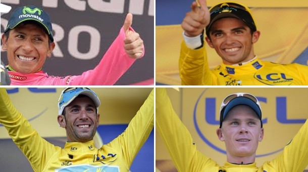 Quintana, Contador, Nibali y Froome