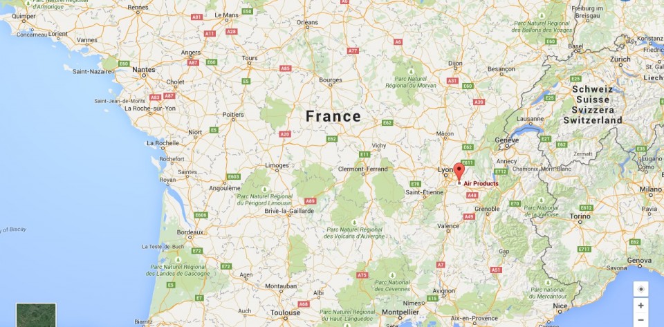 Frantzia atentatua atentado mapa. Google maps