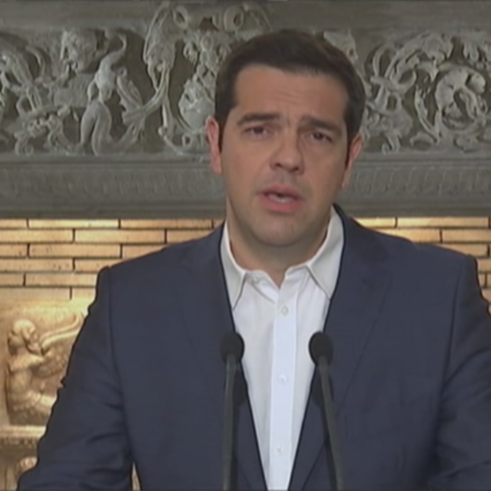 El primer ministro griego, Alexis Tsipras, anuncia el referendum: EFE