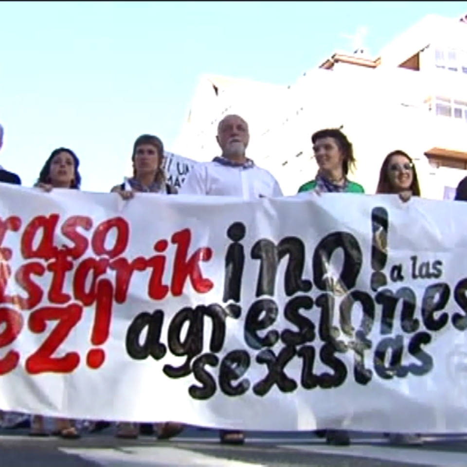 Manifestación en Barañain contra las agresiones sexistas