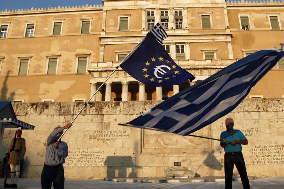 grezia atenas europa efe bandera