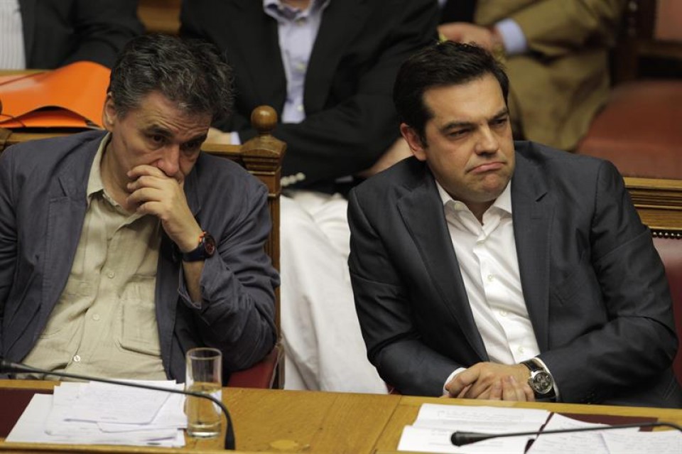 Euklides Tsakalotos eta Alexis Tsipras. EFE