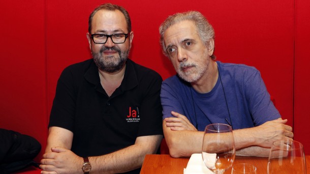 Juan Bas, director de Ja! Bilbao, junto a Fernando Trueba