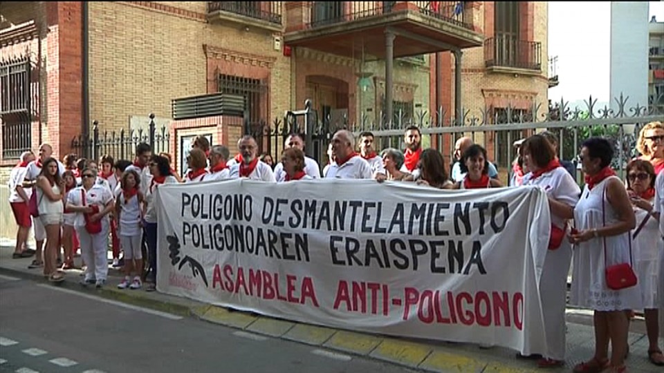 Anterior concentración contra el polígono de tiro de las Bardenas en Tudela. Imagen de archivo: EiTB
