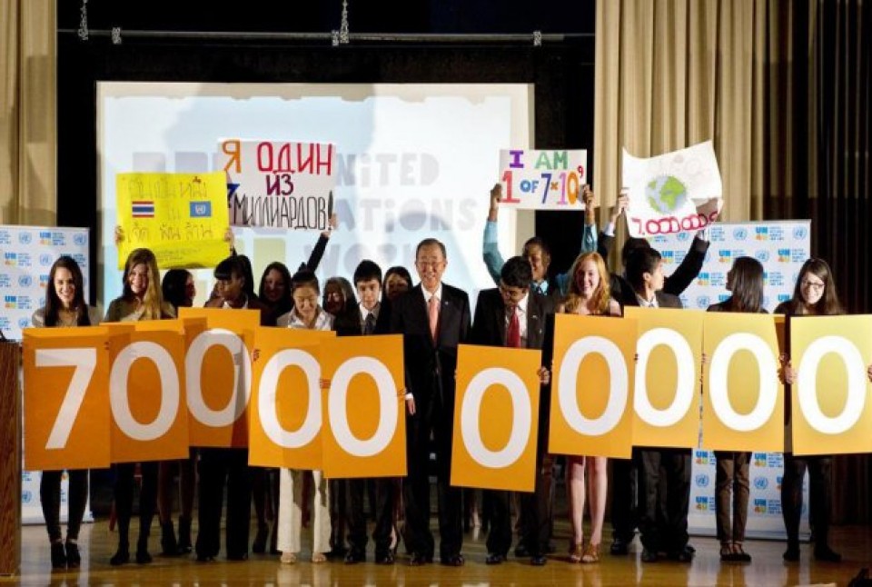 La población mundial superó los 7.000 millones en 2011. Foto: ONU/Eskinder Debebe