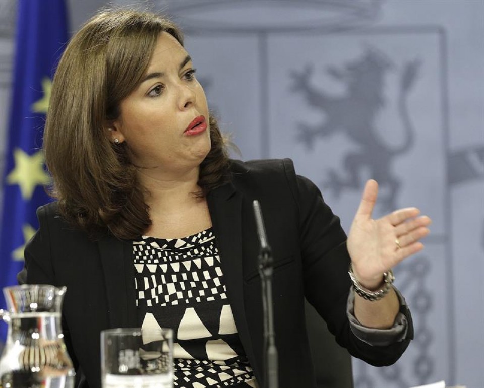 Soraya Sáenz de Santamaría Espainiako Gobernuko presidenteordea. Argazkia: EFE.