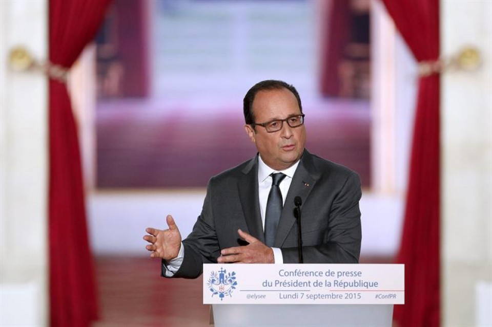 François Hollande Frantziako presidentea.