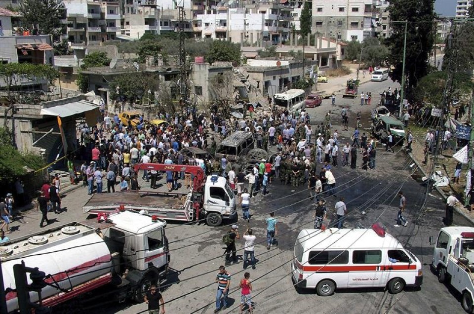 Latakia (Siria) hiria, atentatu baten ostean. EFE
