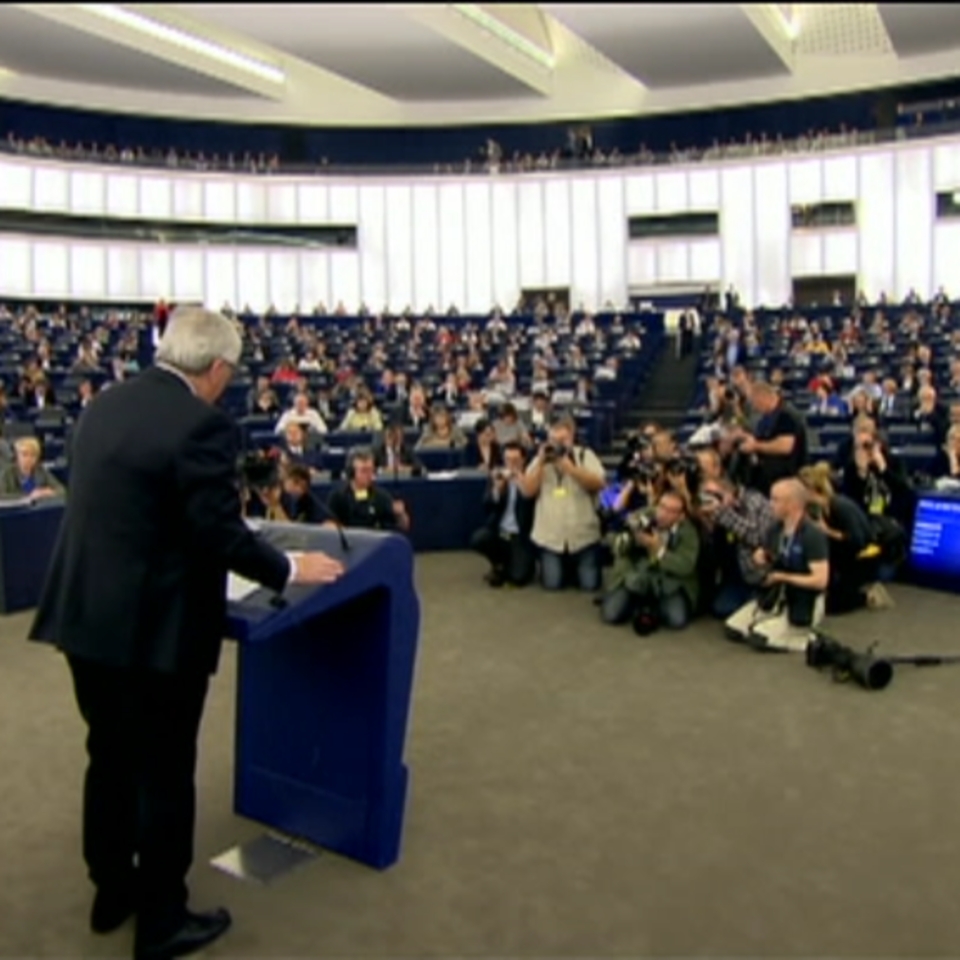 Jean-Claude Juncker, hoy en Estrasburgo. Foto: EFE. 