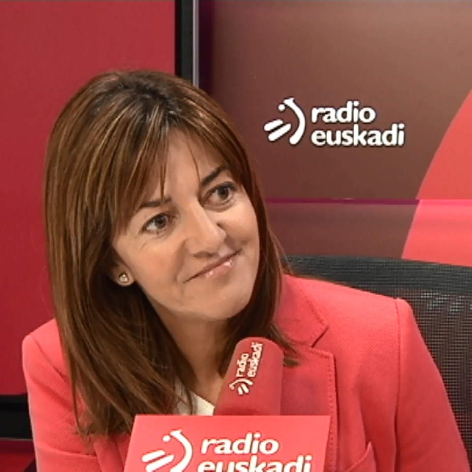 Idoia Mendia PSE-EEko idazkari nagusia Radio Euskadin. Argazkia: EiTB