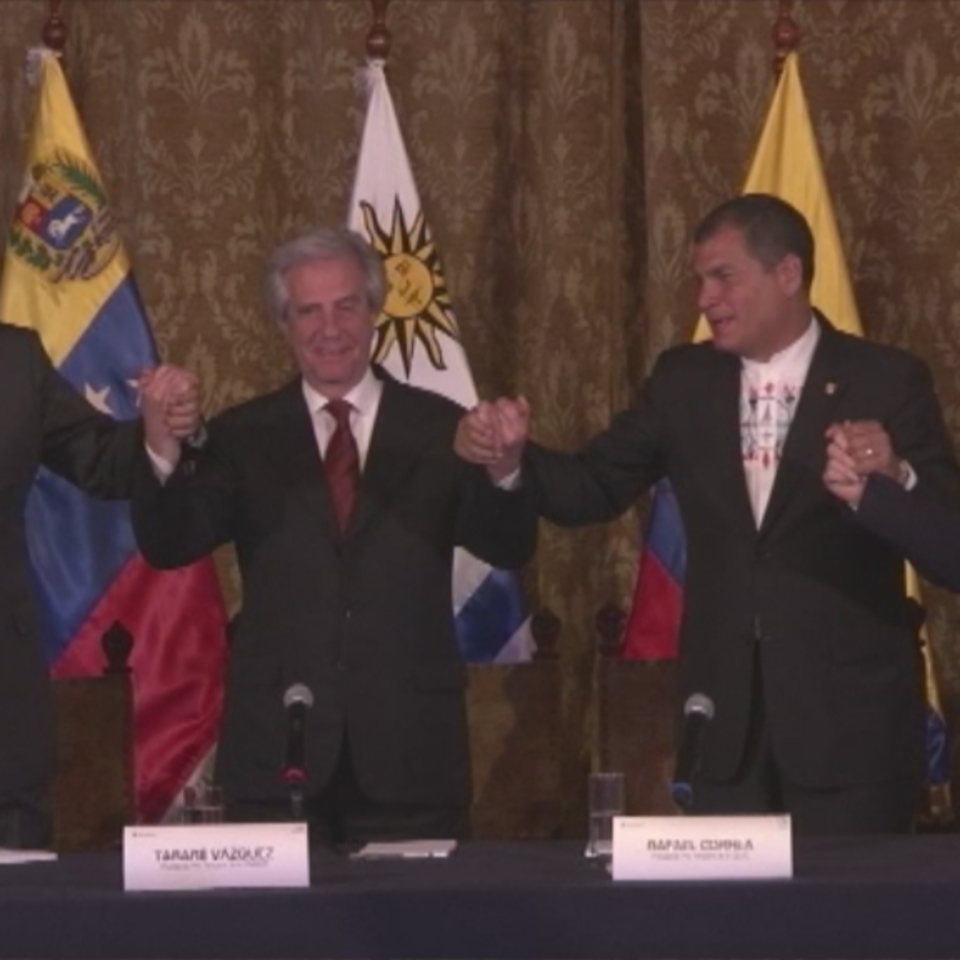 Jefes de Estado de Colombia y Venezuela