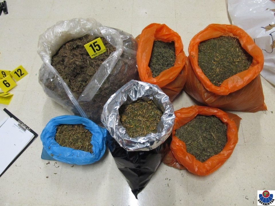 Localizan 30 kilos de marihuana en Gasteiz por valor de 130.000 euros 