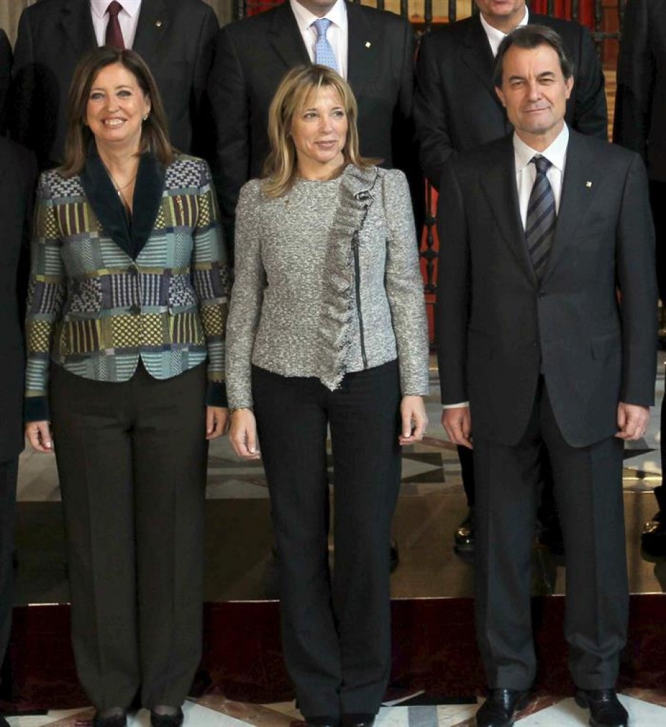 Los imputados por el 9N, Artur Mas, Joana Ortega e Irene Rigau. Imagen de archivo: EFE
