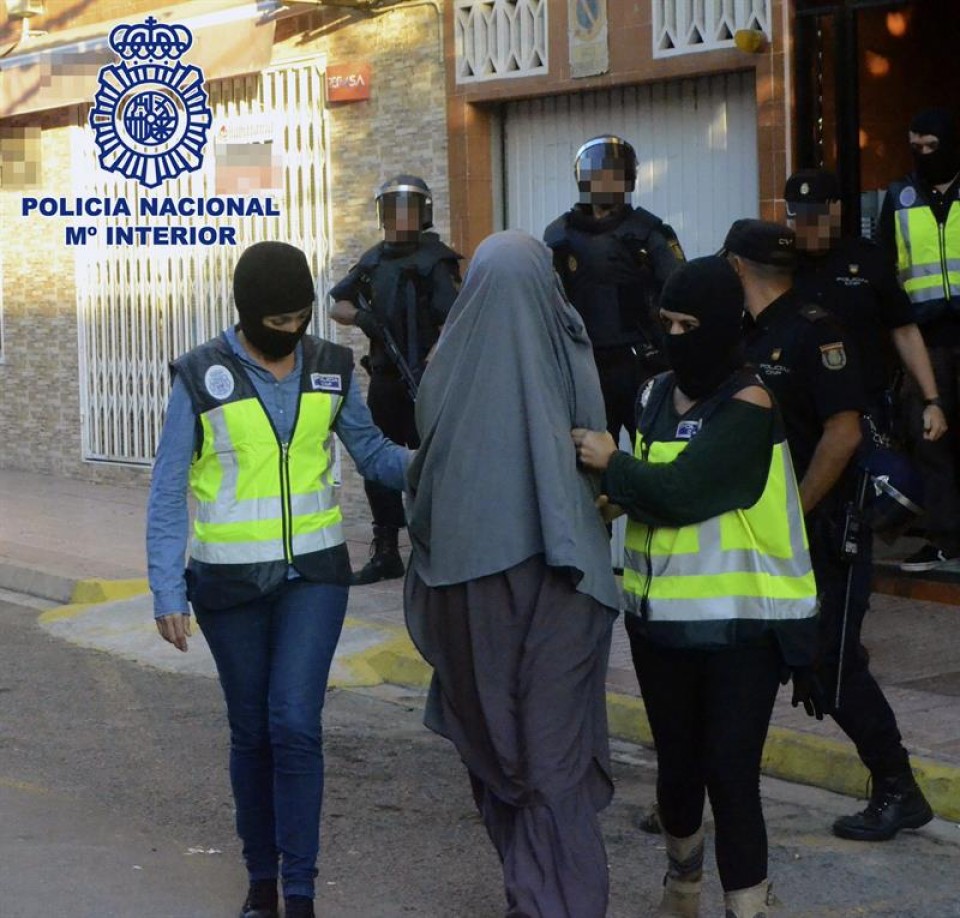 Imagen de la operación contra el yihadismo en España. Foto: EFE