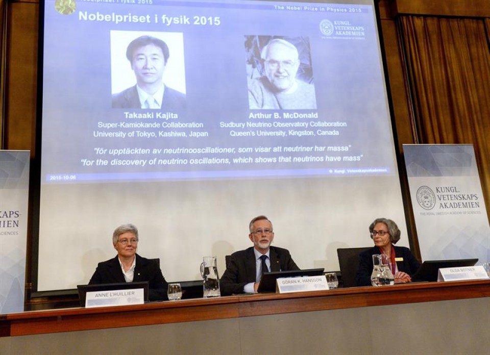Premio Nobel Física 2015. Imagen: EFE