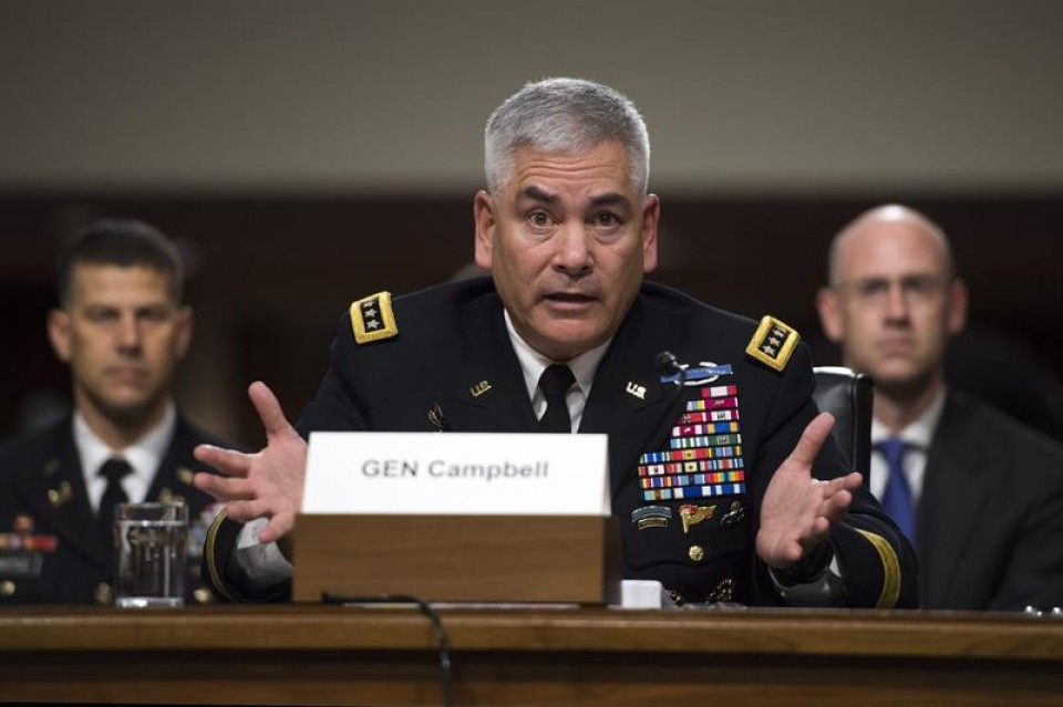 El comandante de las fuerzas estadounidenses en Afganistán, el general John Campbell. Foto: EFE