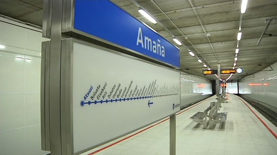Imagen de la nueva estación de tren Amaña en Eibar. Foto: IREKIA