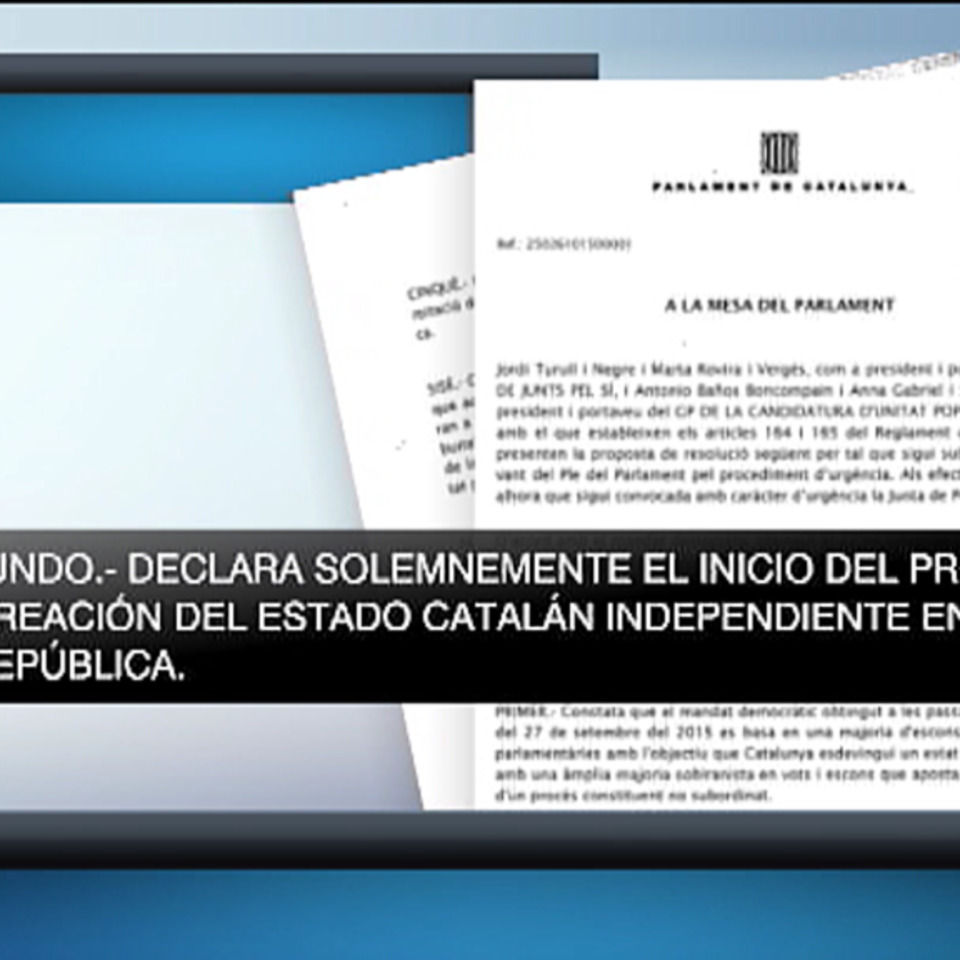 PDF: Documento pactado entre Junts pel Sí y CUP