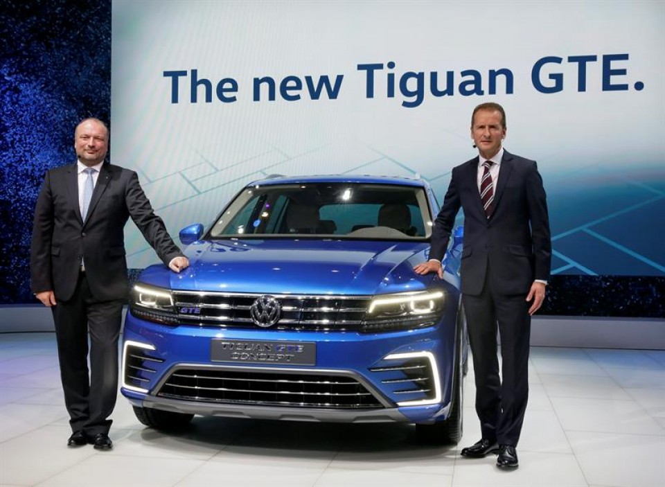 Presentación del Volkswagen Tiguan GTE Concept, en Tokio (Japón). Foto: EFE