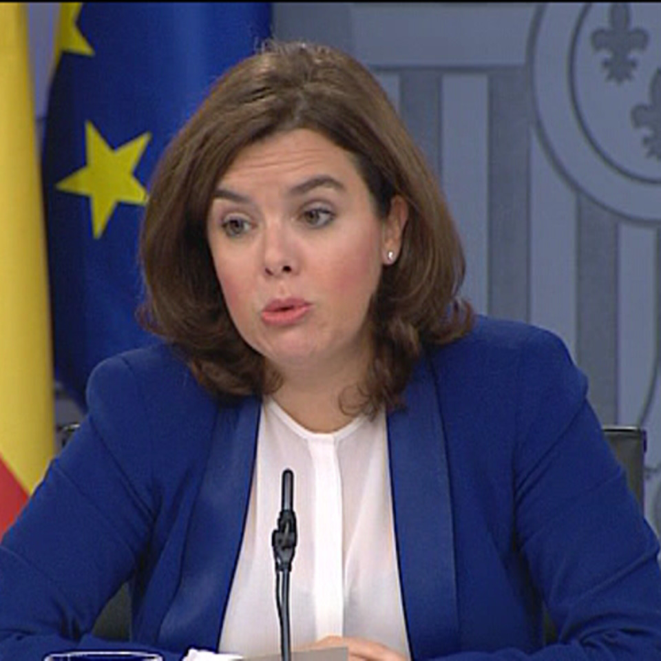 La vicepresidenta del Gobierno español, Soraya Sáenz de Santamaría.