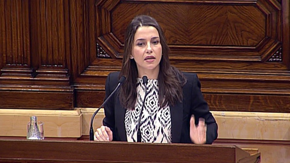 La líder de la oposición, Ines Arrimadas (C's). EFE