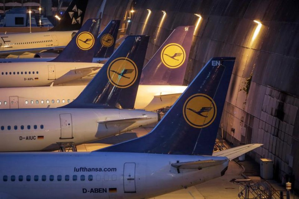 Aviones de la compañía Lufthansa. Foto: EFE