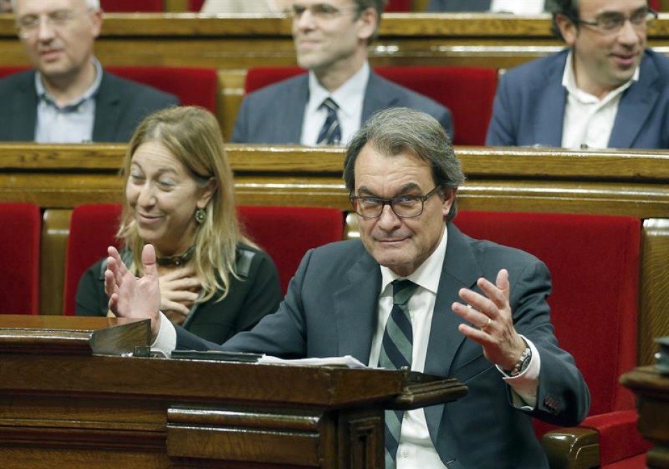 Artur Mas durante el pleno de investidura. Foto: EFE