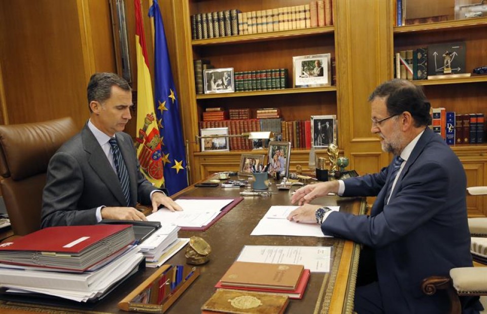 Felipe VI eta Mariano Rajoy. Artxiboko irudia