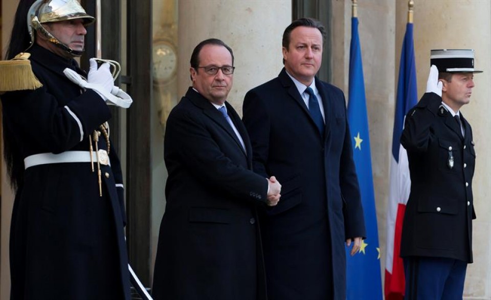 François Hollande y David Cameron