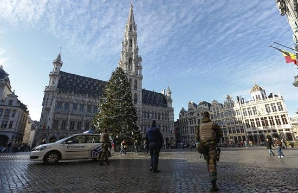 Polizia-operazio zabala Bruselan. Argazkia: EFE