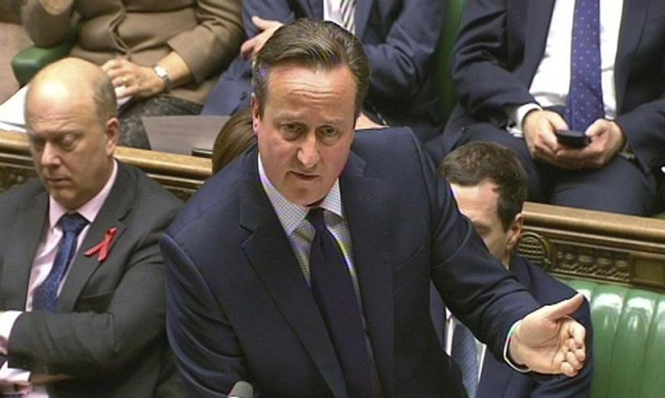 David Cameron en el Parlamento británico. Foto: EFE