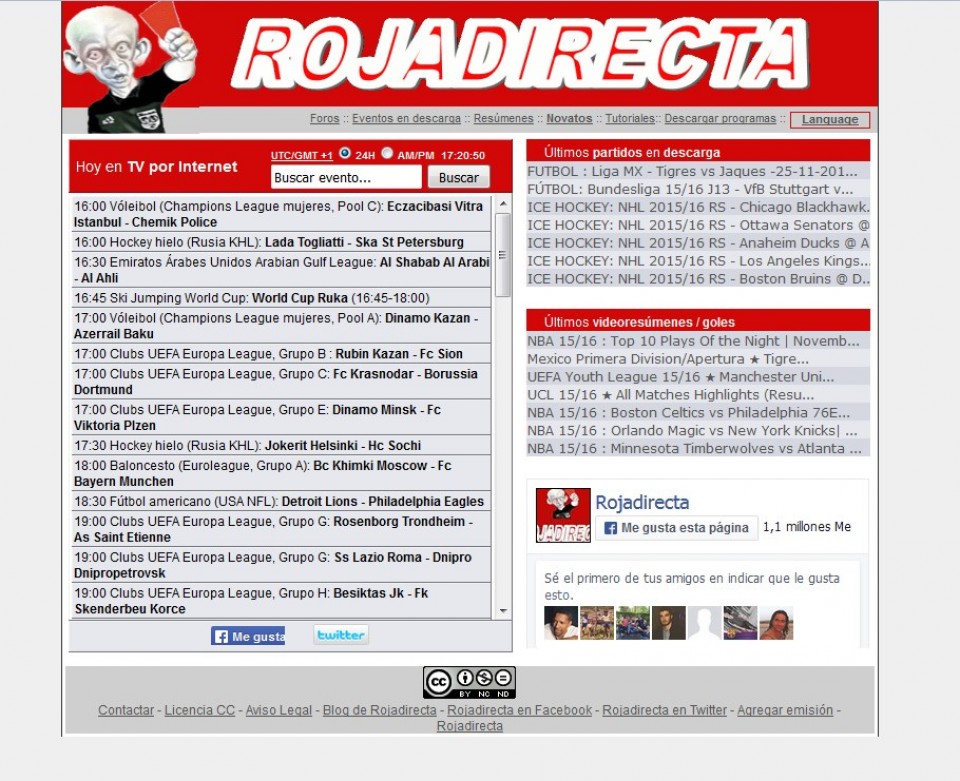 Portal Rojadirecta. Foto: EITB