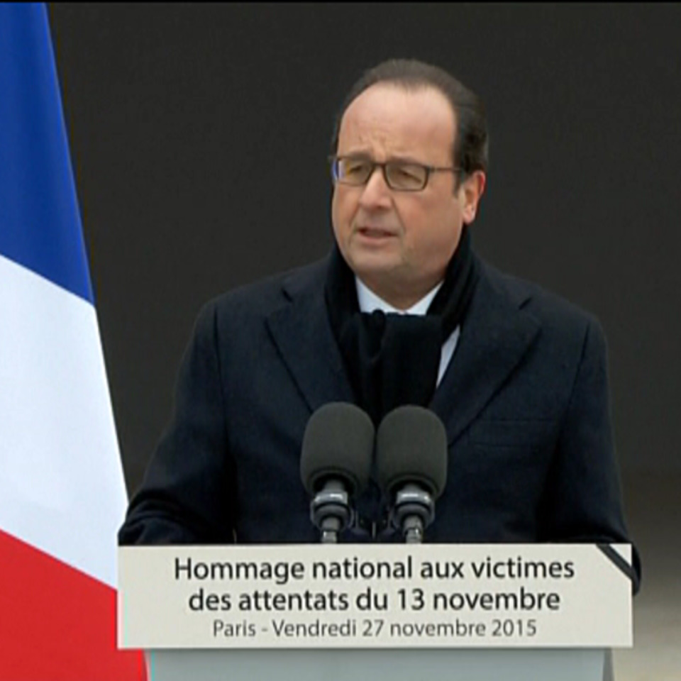 Hollande, en el homenaje a las víctimas.