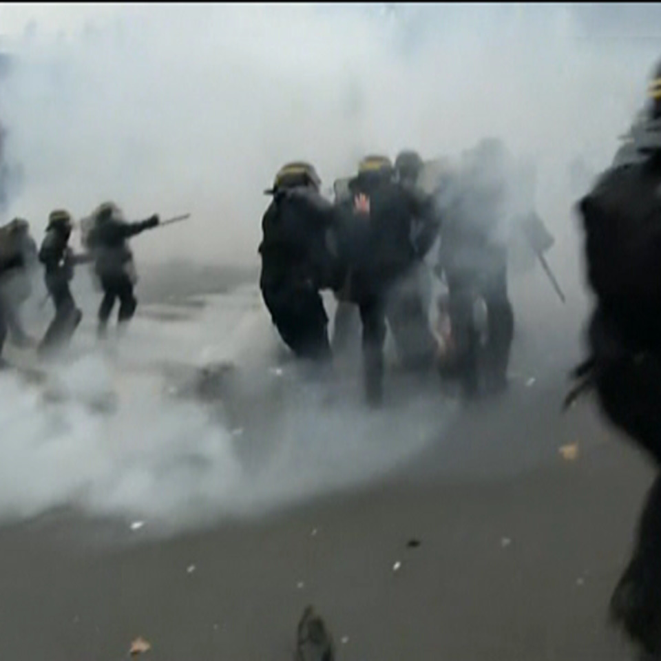 Disturbios en París en las horas previas al inicio de la cumbre. Foto: EiTB