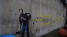 Banksyk egindako Steve Jobsen grafitia babestuko du Frantziak